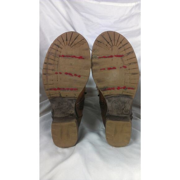 Pakros Distressed Leather Sherpa Trim Mukluk Boots Brown Sz EU 37 (US 7M) - Picture 8 of 9